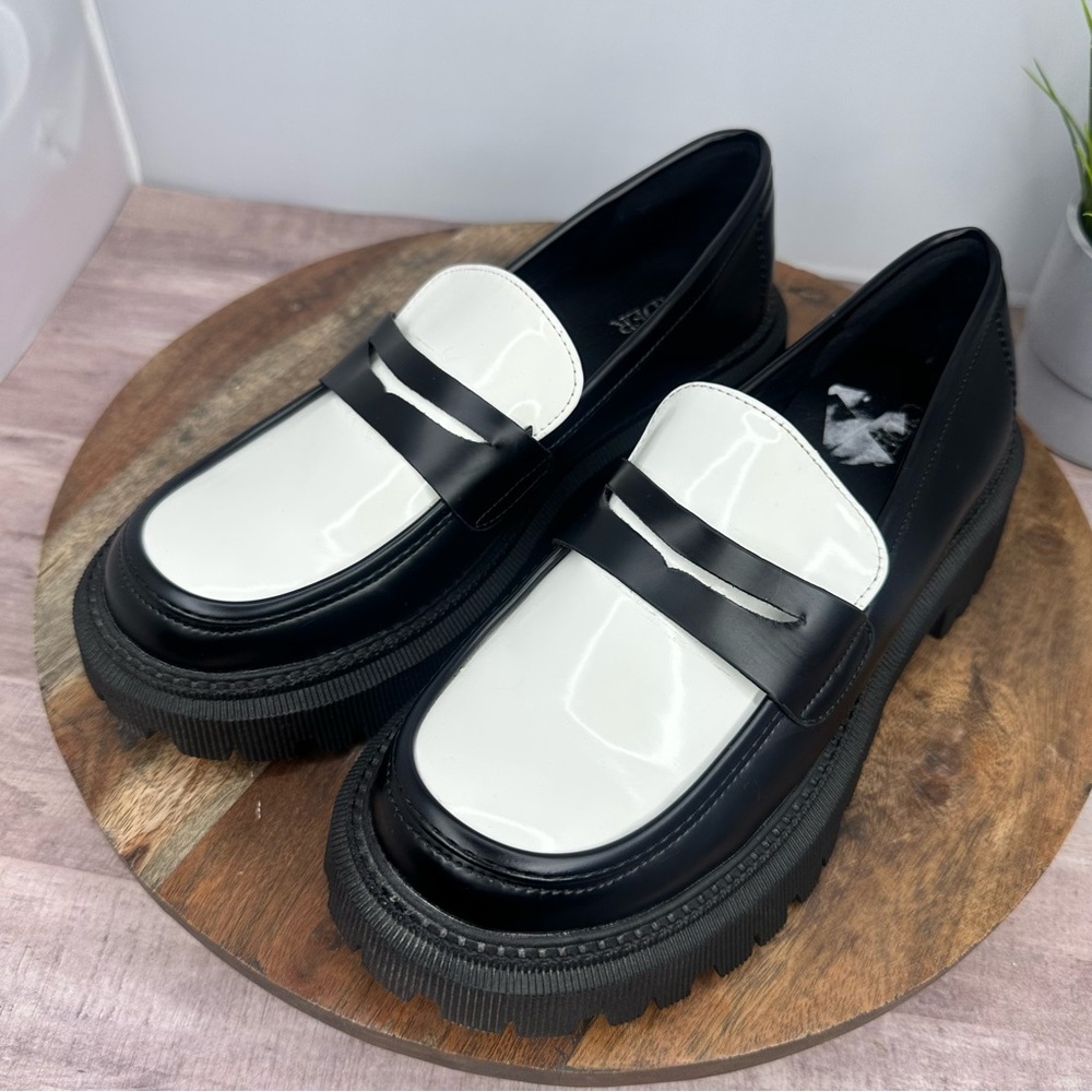 CIDER- FAUX LEATHER TWO TONE LOAFERS - 40